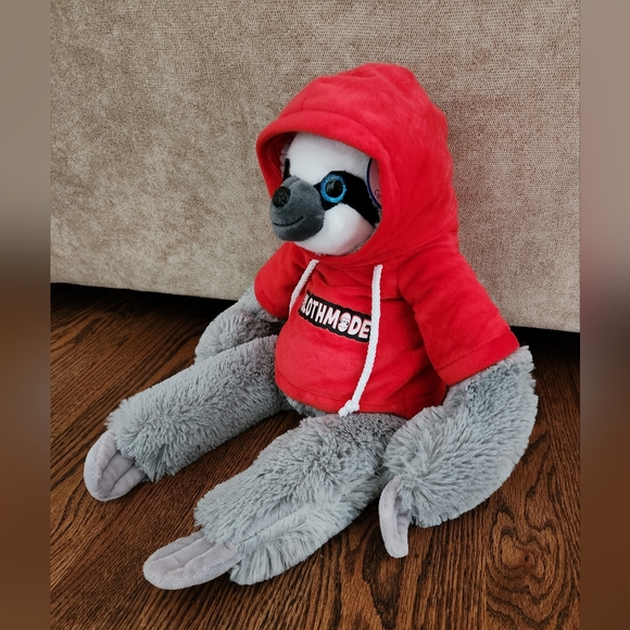 NWT Stuffed 26" Big Sloth Red Shirt Hoodie Toy LARGE  #slothmode - Picture 7 of 9